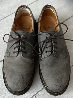 Dr. martens 1461 gray leather made in england Oxford shoes vintage dusky